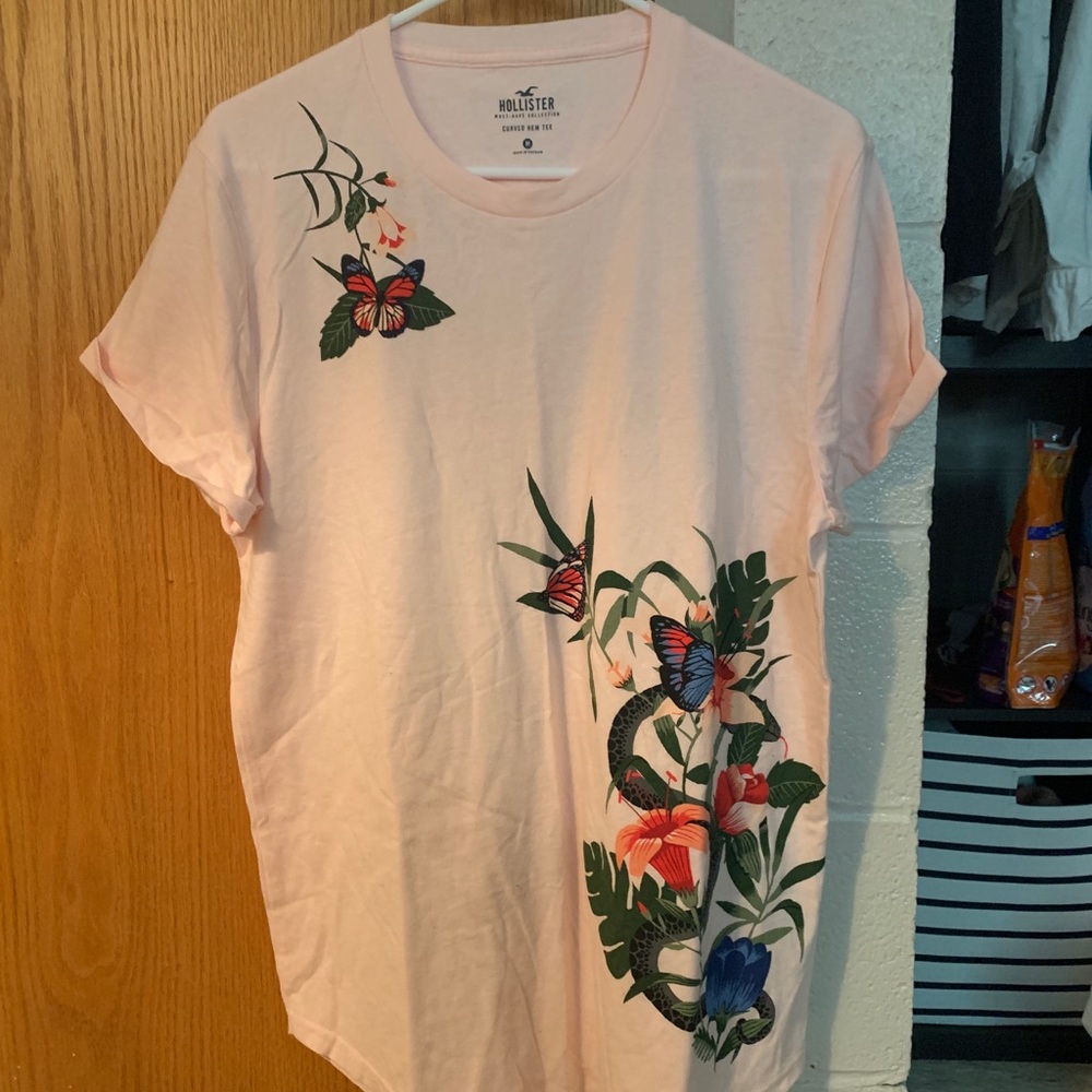 Mens floral and butterfly t shirt